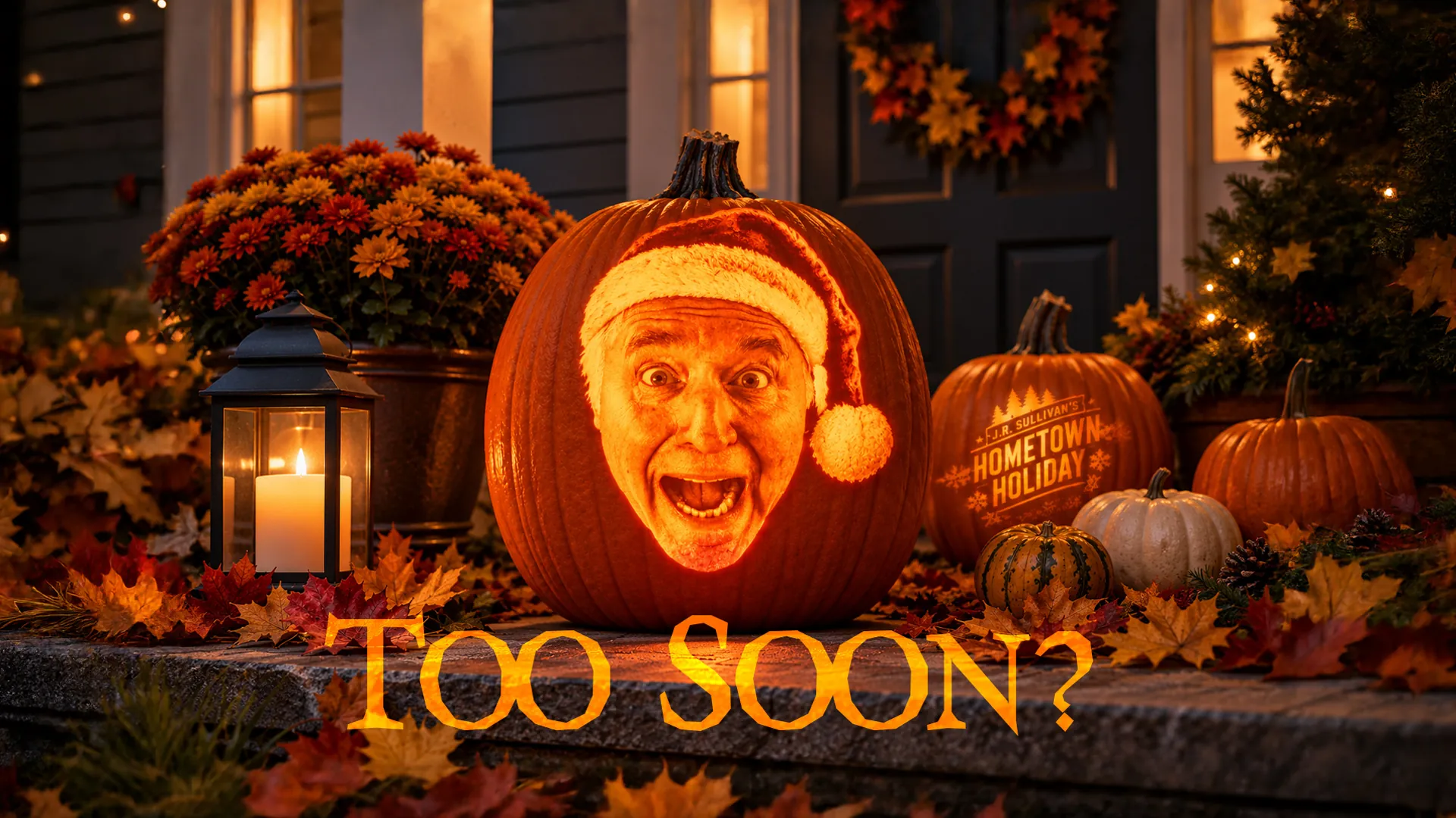 J.R. Sullivan's Hometown Holiday Halloween save the date artwork